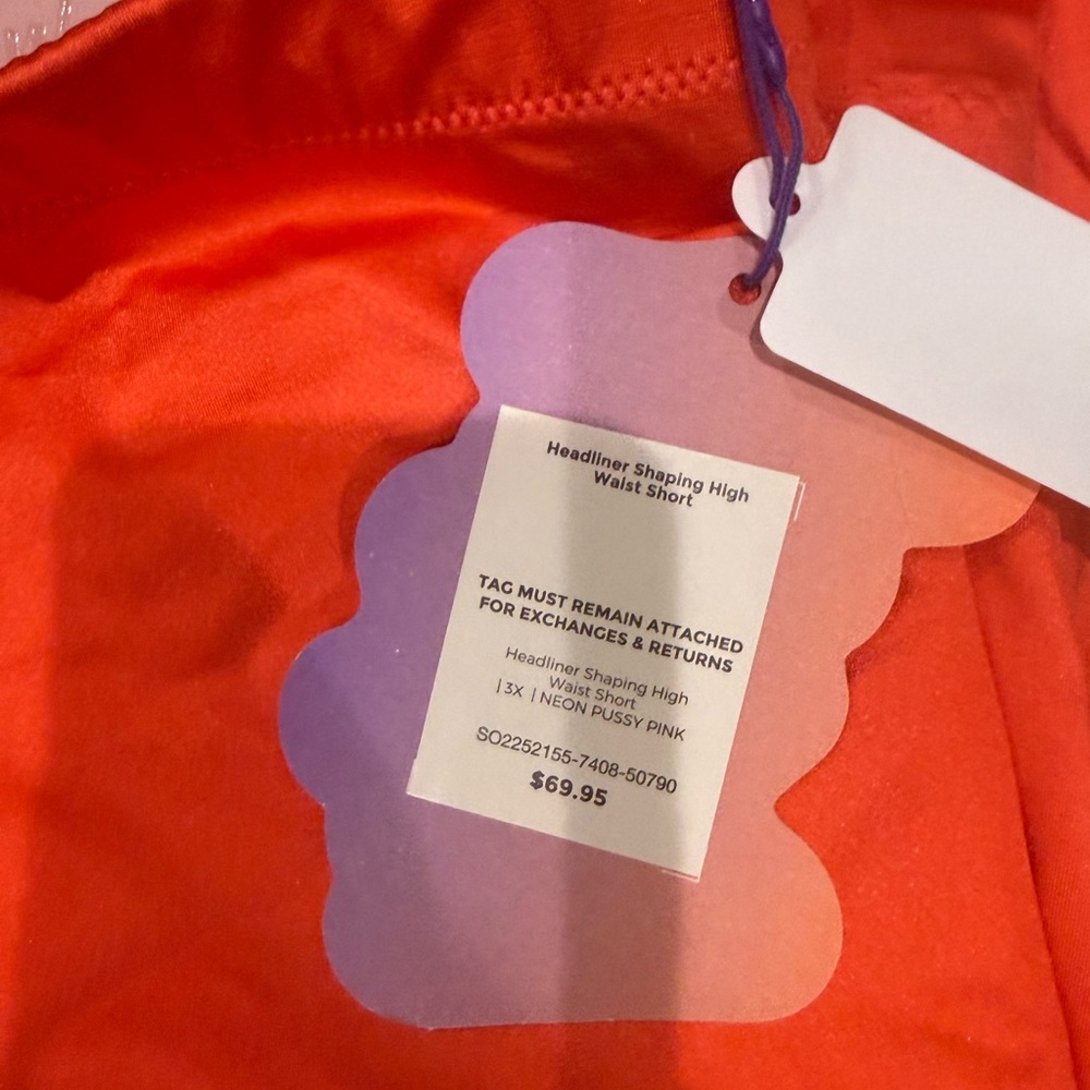 Fabletics Neon Pink Shaping High Waist Short